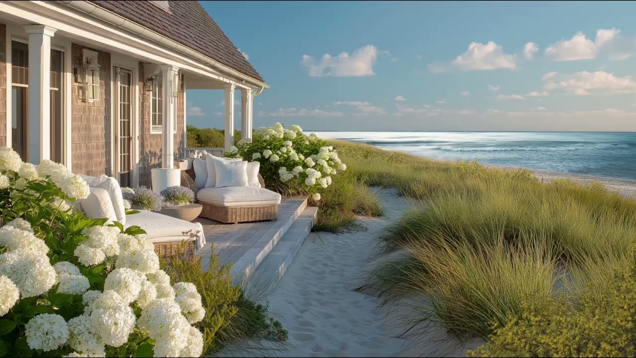 Oceanfront Porch Ambience ASMR Coastal Relaxation with Ocean Sounds for Relaxation & Focus