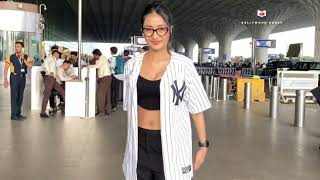 Dhanashree Verma Spotted At Mumbai Airport Morning Vibe