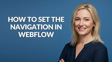 How to Set The Navigation In Webflow - Julia