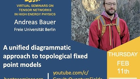 HEP-TN Seminar: Andreas Bauer "A unified diagrammatic approach to topological fixed point models"