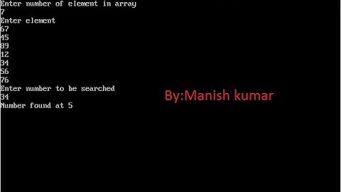 Linear search program in c-C programming tutorial-36