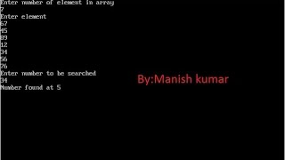 Linear search program in c-C programming tutorial-36