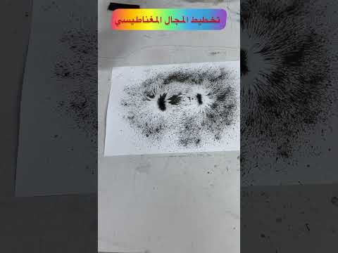 تجربة تخطيط المجال المغناطيسي المغناطيسية علوم الثامن