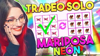 SOLO TRADEO *MARIPOSA NEÓN* POR 24 HORAS y *INCREÍBLE LO QUE TRADEAN* en ADOPT ME de ROBLOX 