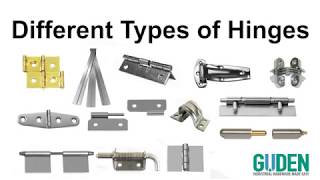 Different Types of Hinges - Choosing the Right Hinge for Your Application by H A Guden Co Inc 317,838 views 5 years ago 4 minutes, 2 seconds