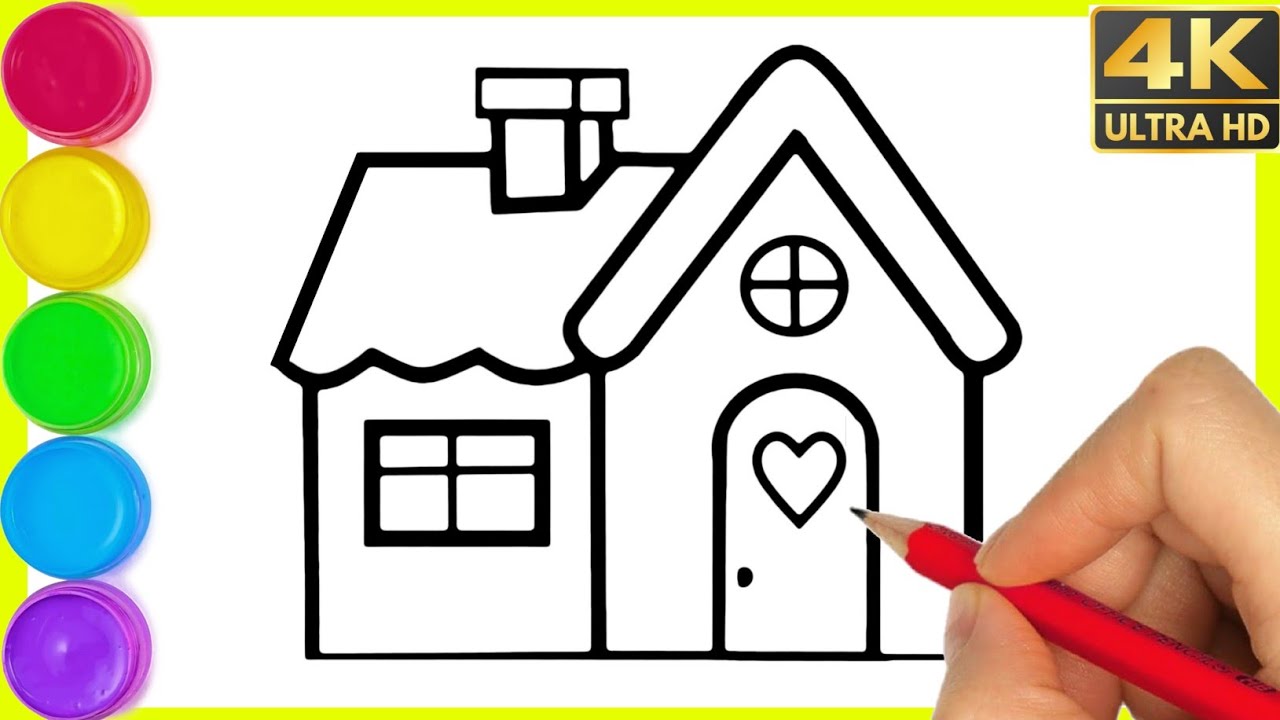 House Drawing How to draw a house easy step by step Ghar drawing penting By Arya