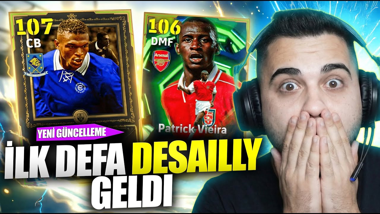 107 DESAILLY ve 106 VIEIRA! 😱 OYUNA İLK DEFA DESAILLY GELDİ! TOP AÇILIMI + DENEME! eFootball Mobile