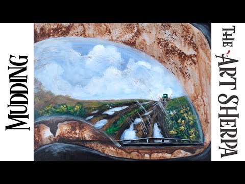 Mudding How to paint with Acrylic on Canvas a window View The Art Sherpa
