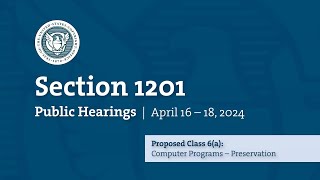 Ninth Triennial Section 1201 Public Hearings - Proposed Class 6a - April 18, 2024 (Part 2) Net Worth