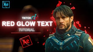 Smooth Red Glow Text Tutorial For your Edits | After Effect's Guide