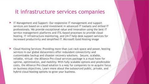 IT infrastructure management service & support