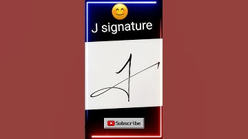 J letter signature style #shorts #signature