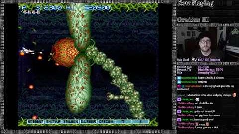 Gradius III SNES [SA-1 Enhanced]: 884,700pts to 2-7