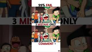 FIND 3 MISTAKE 🧠🤔#mistakes #find #doremon #cartoon #shorts