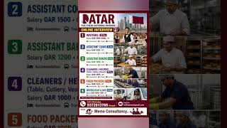 QATAR For their catering division, cook job, waiter job, helper job, driver job, #qatarjobs #gulf