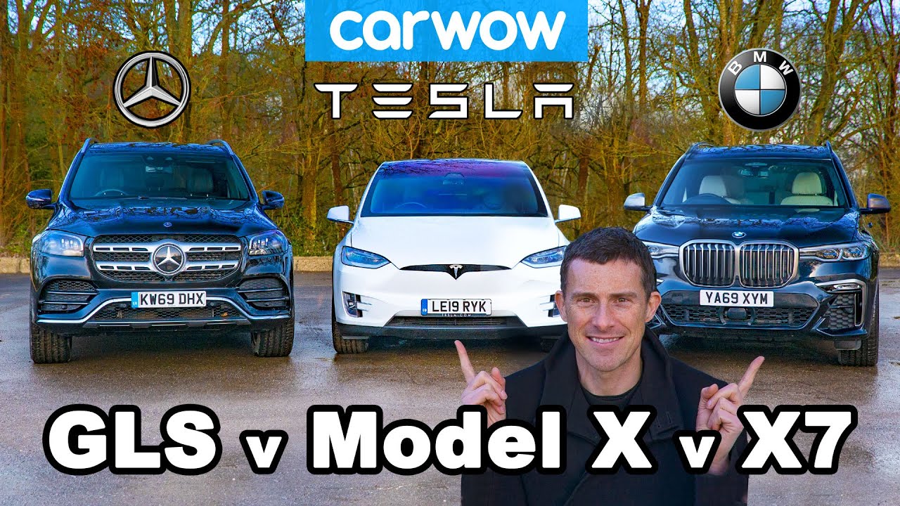 BMW X7 vs Tesla Model X vs Mercedes GLS ... DRAG RACE and REVIEW!