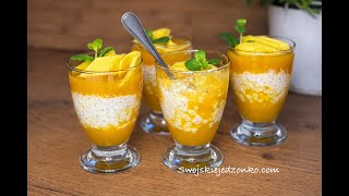 Pudding z tapioki z mango #nadeser #cośpysznego #tapioka #swojskiejedzonko