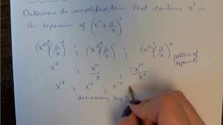 binomial theorem find a term containing