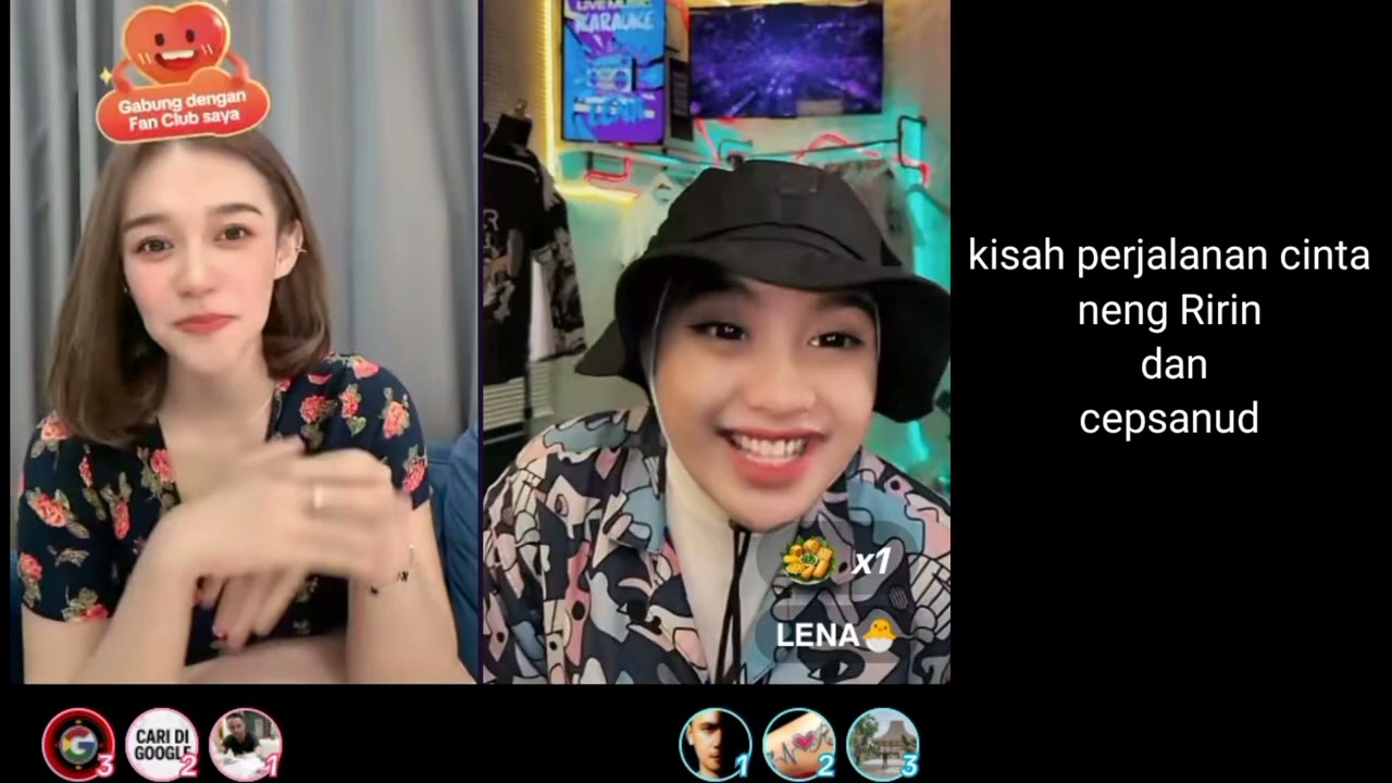 Kisah perjalanan cinta neng Ririn dan cepsanud,, live sama lena#ririn #cepsanud 