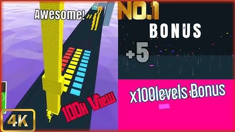 Stack Colors Gameplay Walkthrough Part 1 || MAX Bounce x100 Level