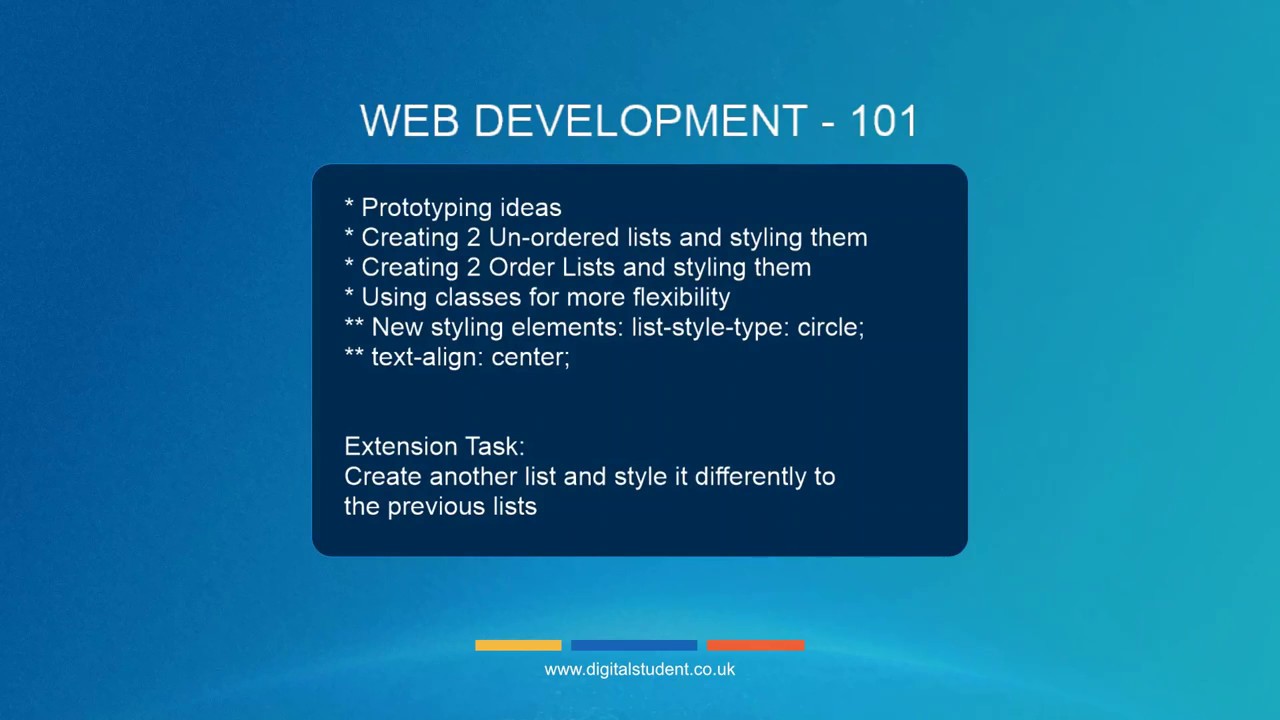 5 adding and styling lists using html and css digital student online