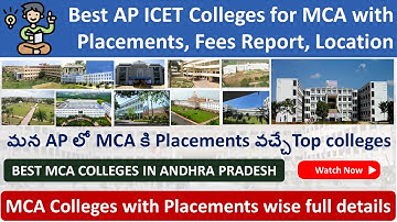 Best AP ICET Colleges for MCA | Best MCA Colleges with Placements | Fees Structure, Location #apicet