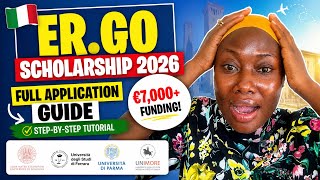 ER.GO Scholarship 2026/2027 | Application Guide for Bologna, Parma, Ferrara & Modena Universities 🇮🇹