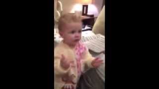 Chloe does great baby signing.