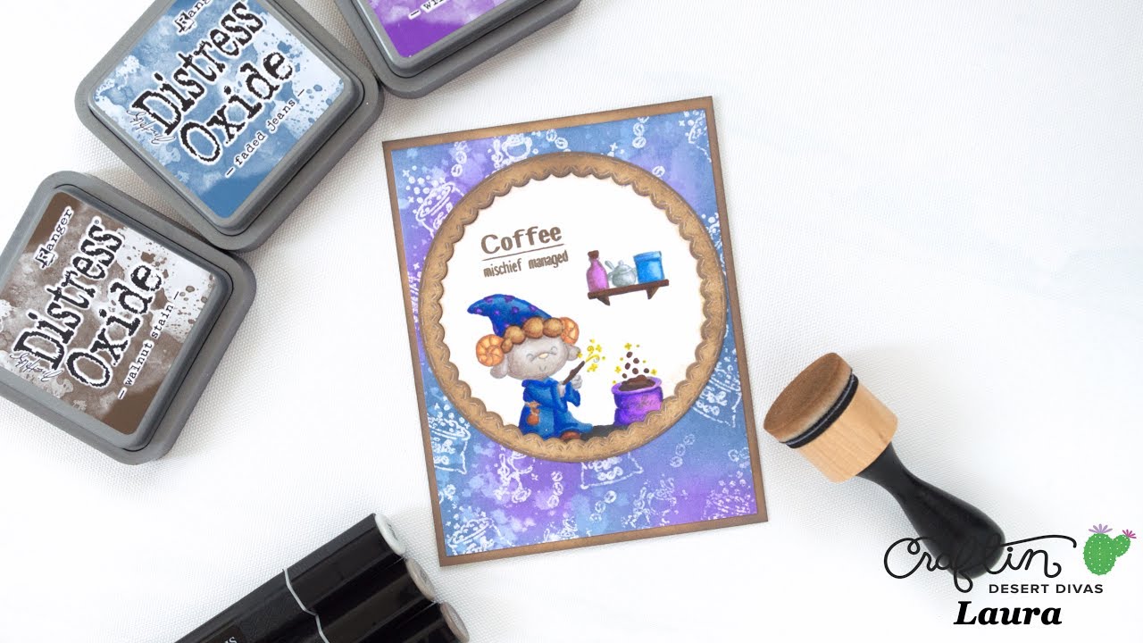 No-line Coloring + Emboss Resist with Distress Oxides feat CDD Coffee ...