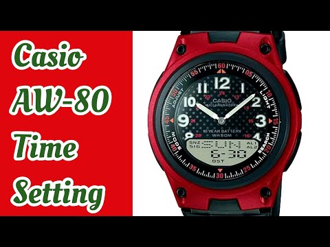 How To Setting Time Date and Hands Alignment Casio AW-80 Digital Watch | Watch Repair Channel