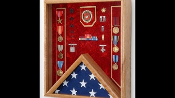 Flag Display Case, Military Shadow Box, Medals & Awards Display Case - 100% made in the USA