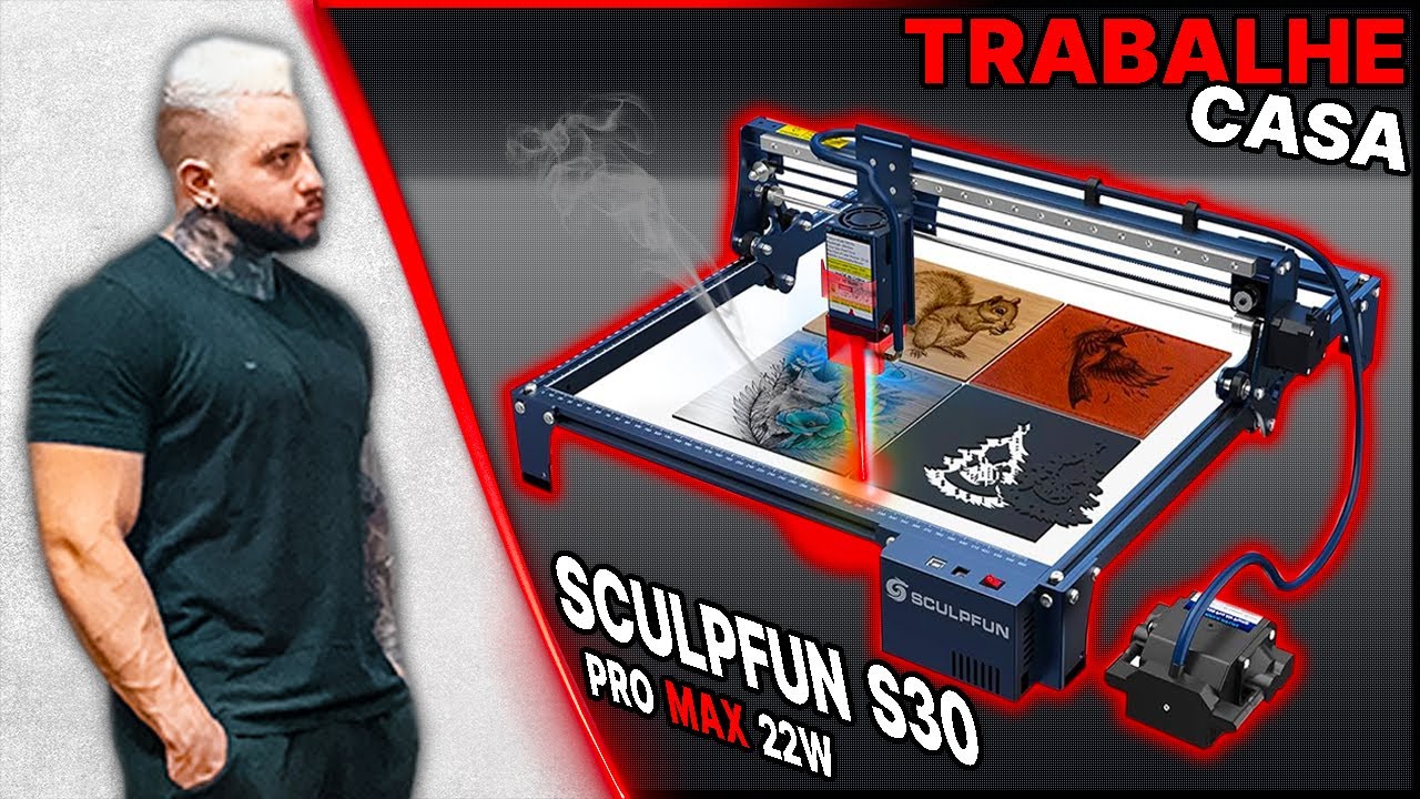 Seu novo trabalho!!! 🤑 Faz CHAVEIRO e PORTA CHAVES! MAQUINA CORTA E GRAVA (SCULPFUN S30 PRO MAX 20W)