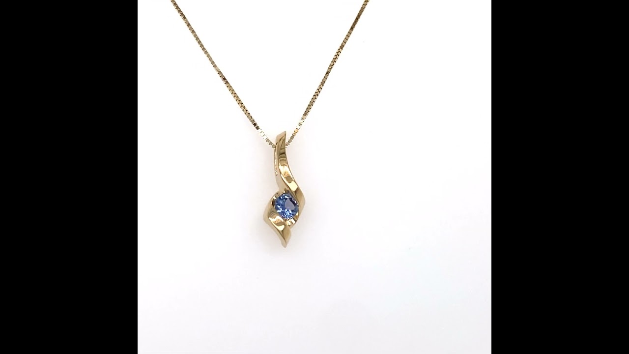 Montana Yogo Sapphire Wrapped Pendant