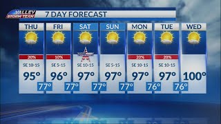 7 Day Forecast shows high temperatures