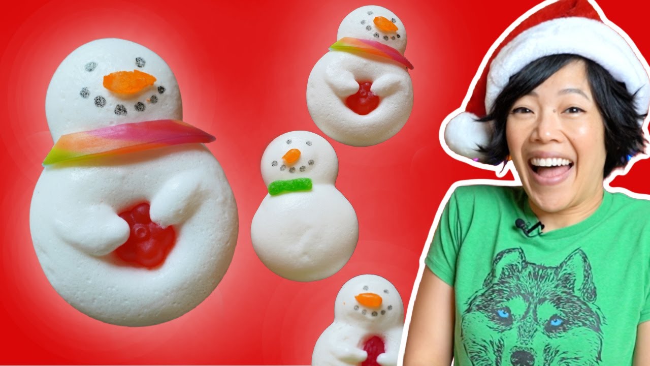 Snowmen Cookies Made From BEAN Water?! ⛄️ Aquafaba Eggless Cookies | emmymade