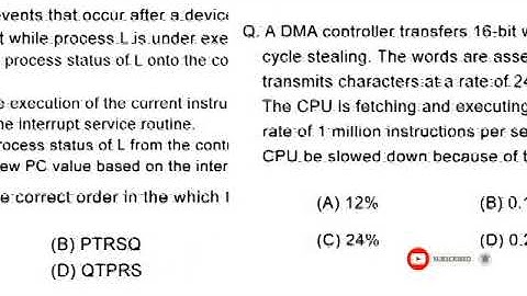 Week#2 Day#2:Imp. MCQs on Input/Output Organization(Interrupt & DMA) NTA NET CSE May/June 2021