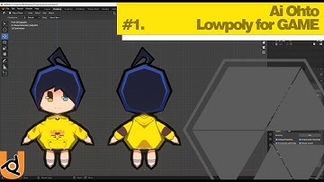 Lazy Lowpoly for GAME | Ai Ohto | Make GAME with Blender #1 - Nhij Quang