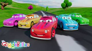 5 speedy cars counting song nursery rhymes kids songs gigglebellies