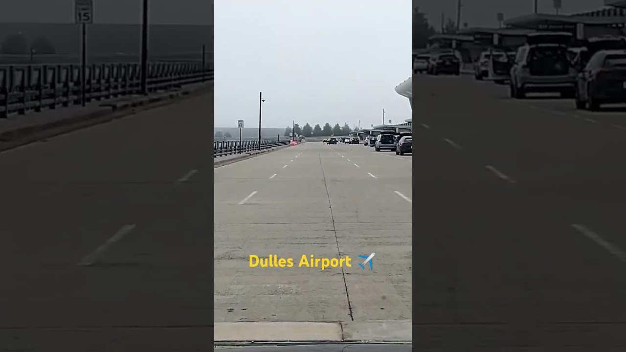 Pulling Up to Dulles Airport on a Cloudy Day