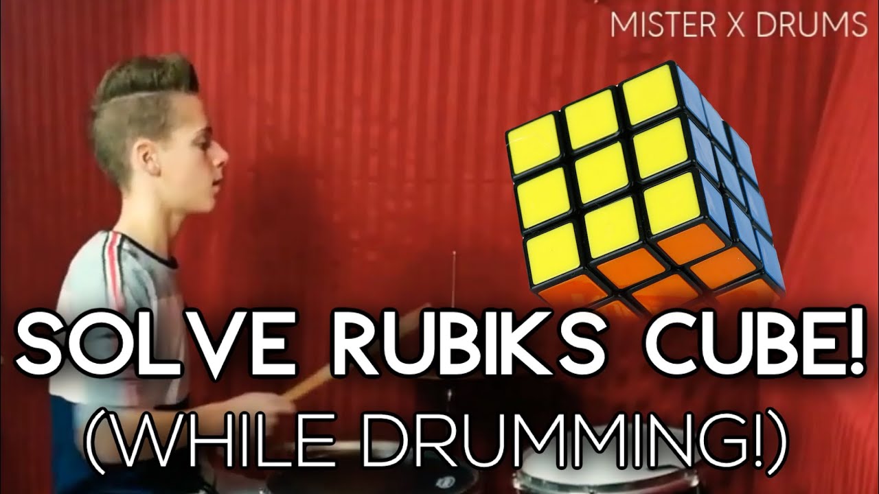 solve the rubiks cube while drumming!! (drums) YouTube