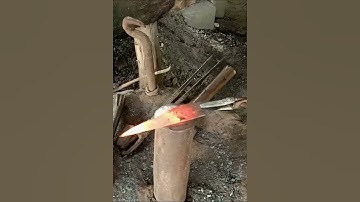 Cutting a handle knife tip on fire #shorts #short #shortvideo #shortsfeed #diy #how