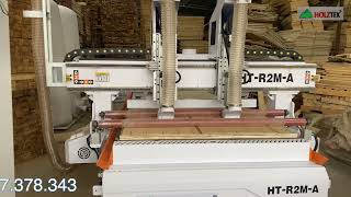Máy CNC 2 Đầu Độc Lập HT-R2M-A, Chạy 2 Sản Phẩm Cùng Lúc Holztek
