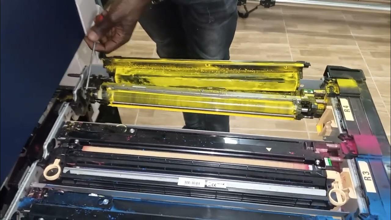 How to replace yellow developer in Xerox c60/C75/J75. Improving print