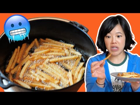 COLD OIL For the BEST French Fries?! – Less Oil, No Spatter, No Double Frying!