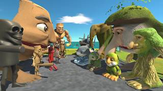 Brainrot Animal Meme Team Tung Tung Tapes Vs Team Patapim Tapes Animal Revolt Battle Simulator.