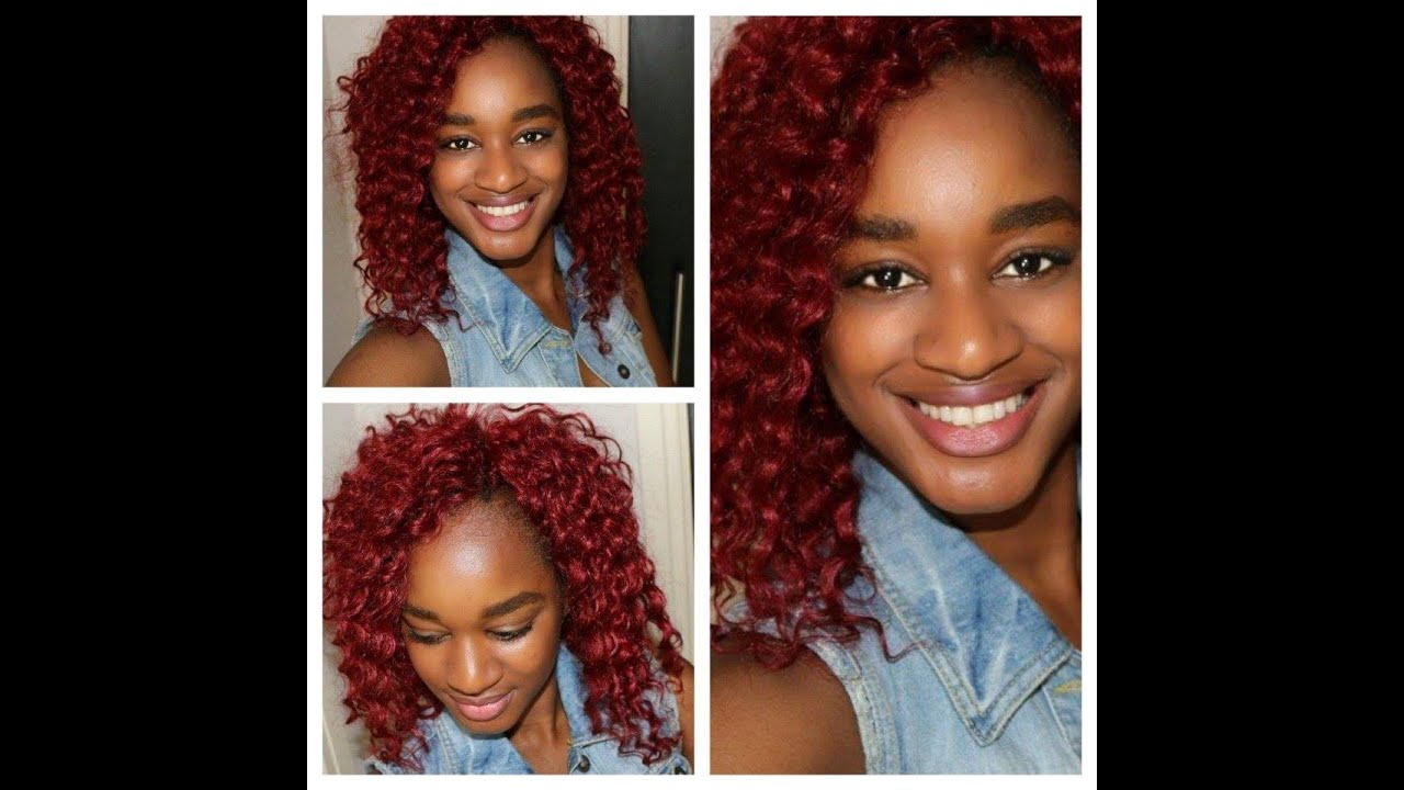 Crochet Braids- Invisible part/Deep twist - YouTube