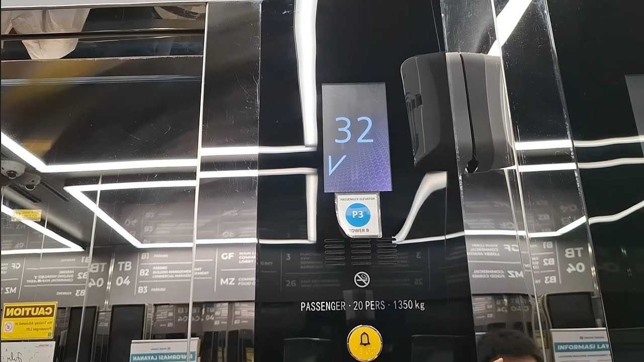 Tall & Fast Hyundai Elevator/ Lift at Pacific Garden Apartment, Tangerang