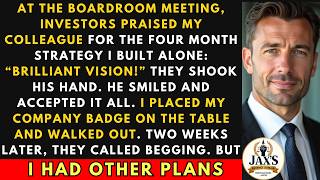 They Praised My Male Colleague For My Strategy; I Quit And Exposed Him | Corporate Revenge