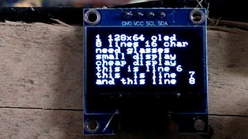 Oled iic I2c twi 128x64 test demo u8x8 u8g2