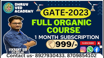 GATE 2023 | FULL ORGANIC COURSE IN JUST 999 | BY VIKRANT SIR